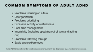 symptoms of adult adhd