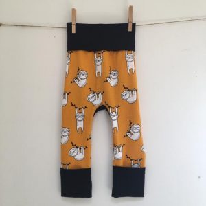 Even your baby can be low-waste. Grow with me pants fit from six months to 3 years.