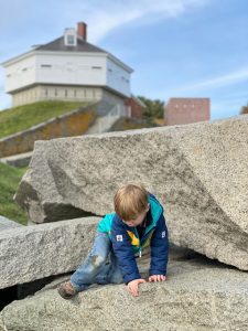 Fort McClary offers gorgeous views and fun rocks to climb for kids
